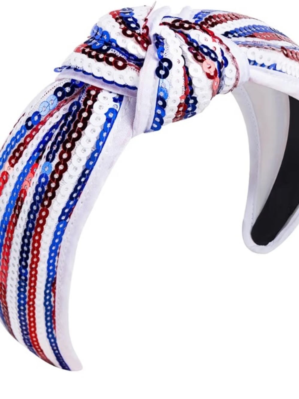 Sequin Top Knot 4th Of July Patriotic Headband NWT
